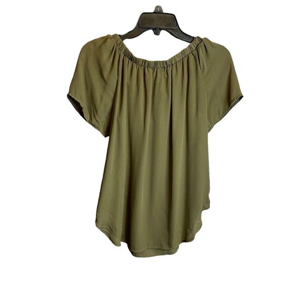 5 for $25🔥Medium Juniors Off Shoulder Wishful Park Olive Green Blouse - Picture 2 of 6